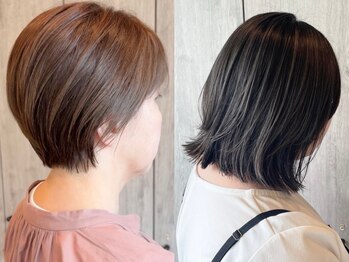 ヘアーリゾートノーブル(Hair Resort Noble)の写真/白髪ぼかし・脱白髪染めはお任せ！透明感と艶を両立した上品なグレイカラーで若々しく☆