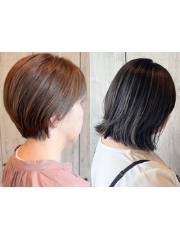 白髪ぼかし・脱白髪染めはお任せ！透明感と艶を両立した上品なグレイカラーで若々しく☆