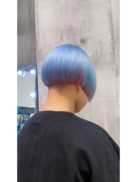 ハイトーン/ダブルカラー/クラゲヘアー/オリーブグレー/小顔/