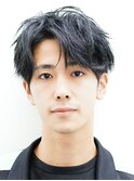 フェザーパーマ毛流れ黒髪ツイストメンズパーマ表参道渋谷眉毛