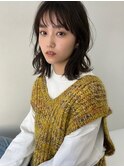 暗髪 外ハネくびれレイヤー