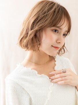 カバーヘア ブリス 北浦和(COVER HAIR bliss) スモーキーブラウンゆるふわプードルボブパーマA8北浦和20代30代