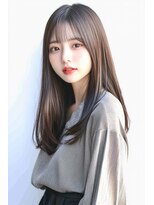 美容室9A&nbsp;透明感ピンクブラウン×ロングレイヤー