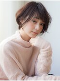 ダークブルーミルクティーブロンドワンホンレイヤーデジタルボブ