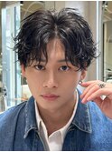 men's/センターパート/ニュアンスパーマ/韓国/原宿/0706