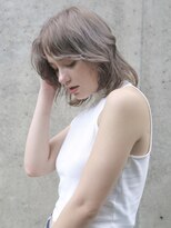 アンド ソラ(＆ SORA) 【SALON&本部】ミディアムウルフシアカラー小顔長めバング
