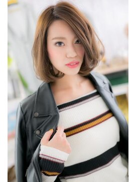 ミック ヘアアンドビューティー 大山店(miq  Hair&Beauty) ハイライトカラーでグラマラス外国人風エアリーミディc1