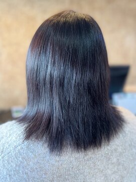 アークスヘアー 髪質改善トリートメント★グレージュ白髪染めロングウルフ