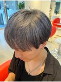 《R+》アッシュグレー◎マッシュショート