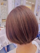 ヘアーデザインムーヴ(Hair design MOVE) 白髪ぼかしハイライト　ピンクベージュ
