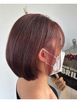 ヘアスタジオ ブリエ(HAIR STUDIO BRILLER) 2024　ボブ×モーブピンク