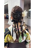 大人気！ドレスヘアポニーテール二次会モテ髪