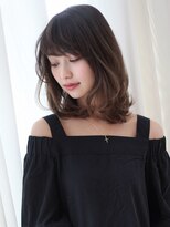 ミニウルフホワイトグレージュデジタルパーマチェリーブラウン