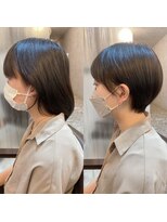 シンミシエル 京都北野白梅町(shinmiciel)&nbsp;ナチュラルショートイメチェン前髪あり30代40代50代60代ショート