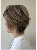 【新宿】ショートレイヤーハイライトカラー20代30代40代似合わせ