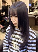 韓国風レイヤーカットロングレイヤー◎ラベンダーブルー【池袋】