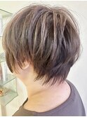 【40代・50代・60代白髪ぼかし】グレージュハイライト