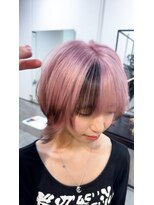 アルトラ(ALTLA) ブロックカラー ペールピンク×ショコラブラウン