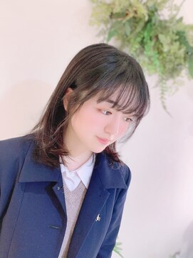 ジェイクラブ 土橋店(J CLUB) シースルーバングandおくれ毛可愛いボブ