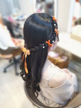 ヘアセットサロン ミント(Hair set salon MINT) 編み込みハーフアップ