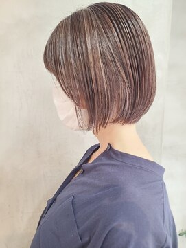 エリマ 調布(elima) ミニボブ/ハイライト/イルミナカラー/ベージュ/白髪染め[調布]