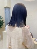 ケアカラー暗髪カラー透明感カラーミディアム