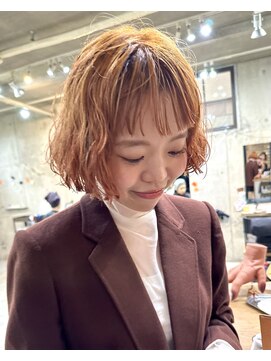 ナループロアオハナ(Nalu pu loa ohana) ブリーチ無しブリーチなしダブルカラーオレンジカラー