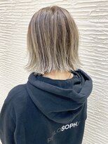 モリオ フロム ロンドン サッポロファクトリー店(morio FROM LONDON)&nbsp;【morio】札幌ボブ　ぱつっと外ハネハイトーンボブ