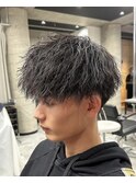 縦落ちツイスパパーマ/メンズ/刈り上げ/眉毛/ツイスト