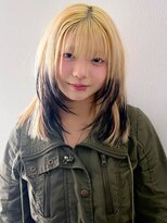 ザ ドッツ(THE DOTS) 裾カラー フェイスフレーミング レイヤーカット ベージュ