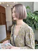 パールベージュボブ/ブリーチ