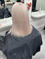 ベレーザ 渋谷(BELEZA)&nbsp;13307ブリーチ＆ダブルカラー韓国レイヤーホワイトブロンド