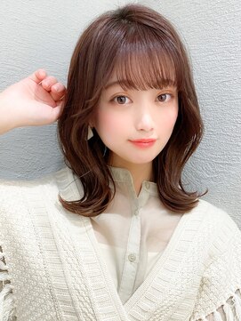 ラルユー 金山(LallYou) シャギーレイヤーロング韓国ワンホンヘアシースルーぱっつん前髪