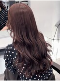 韓国 くびれロング レイヤー ワンホンヘア 小顔前髪