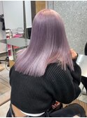 渋谷ブリーチカラータッセルボブ顔周りレイヤー切りっぱなしボブ