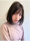 銀座/ショートボブ/髪質改善/顔周りレイヤー/韓国/ブリーチなし