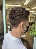 メンズハイライト×ビジネスショート