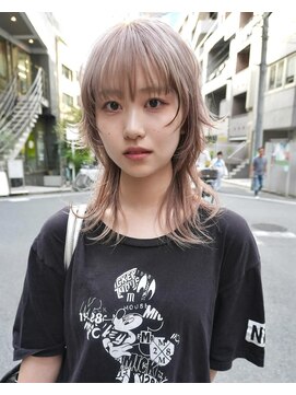 レコ 渋谷(LECO) ミルクティーベージュウルフレイヤーハイトーンケアブリーチ