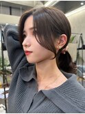 大人可愛い黒髪レイヤー×小顔見えロング【20~40代】