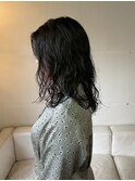 ミディアムヘアのくるくるパーマ/ニュアンスパーマ/くせ毛パーマ
