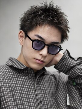 フィフス 栄(fifth) 名古屋栄スパイキーショートメンズパーマオールバック大人30代