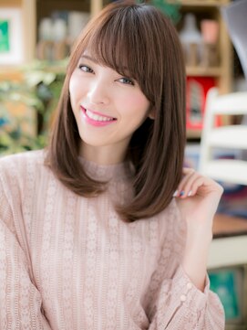 カバーヘア ブリス 川口(COVER HAIR bliss) 大人かわいい斜めバングニュアンスカラーロブh4川口20代30代40代