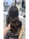 大人ガーリーダークアッシュ似合わせカットミディアムレイヤー