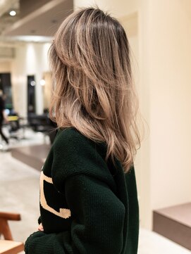 ハーパーズ 渋谷(harpers) バタフライレイヤーカットバレイヤージュ