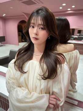 ボタン シブヤ(VOTAN SHIBUYA) ハッシュカット/韓国レイヤー/顔まわり/ブラウン/ベージュ/前髪