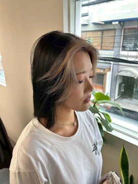 エクファ ヘア シェリル 草津 南草津店(ex-fa hair cherir) イメチェン/ピンクベージュ/アンブレラカラー/前髪/南草津