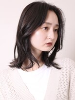ヨファヘアー 岡本店(YOFA hair) 似合わせカット20代30代40代50代センターパートセミディ0803