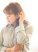 二次会やパーティにおすすめのくびれセミディヘアアレンジ
