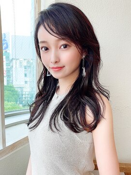 アフロート ディル(AFLOAT D'L) AFLOAT《矢田菜津紀》表参道/レイヤーくびれ◎ブラウン暗髪