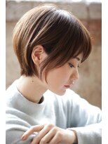 カライングドゥ(ing deux)&nbsp;大人可愛い20代30代40代黒髪前下がりショートボブ丸みショート◎